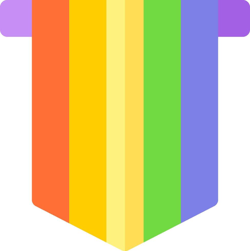 A rainbow flag with a white background vector