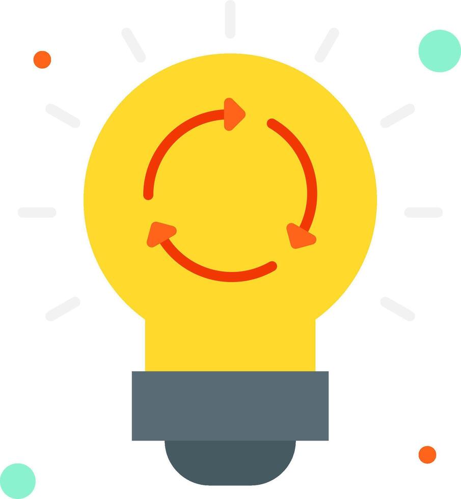 An idea light bulb with arrows going around it vector