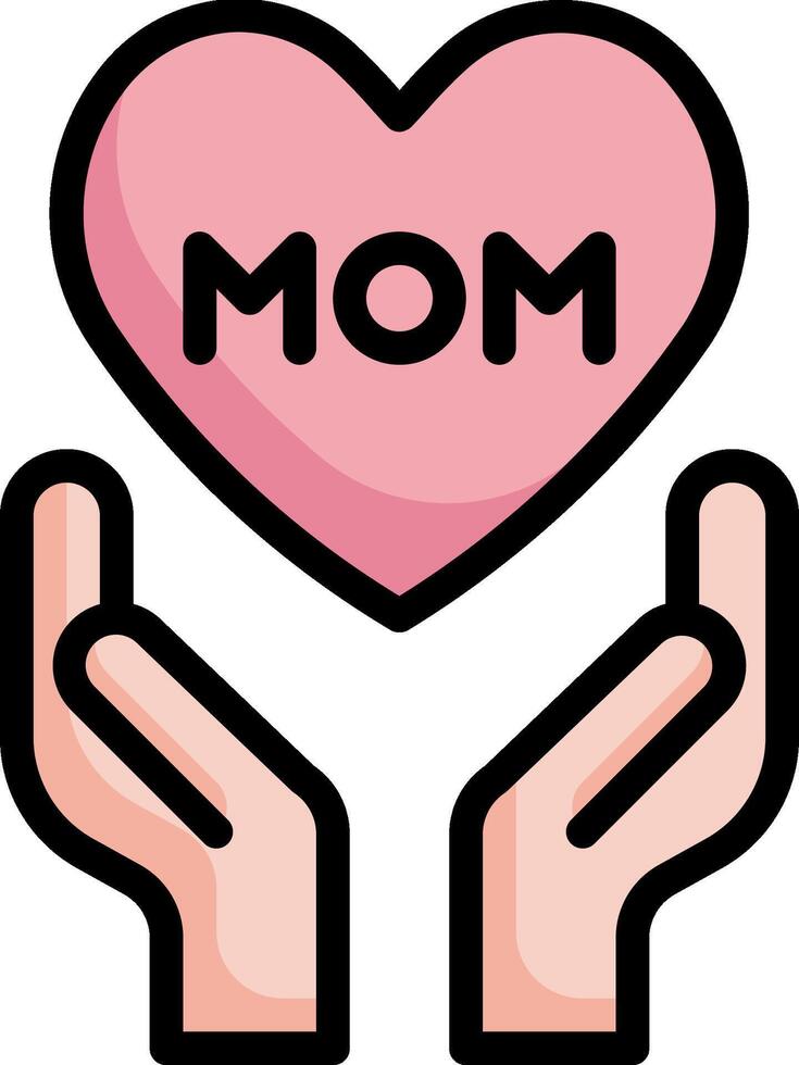 Mom heart clipart vector