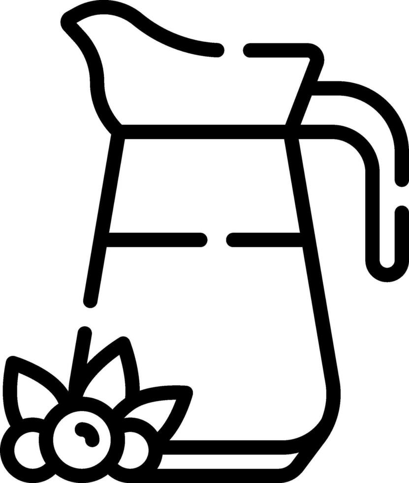 A pitcher with a cup of juice and a leaf vector