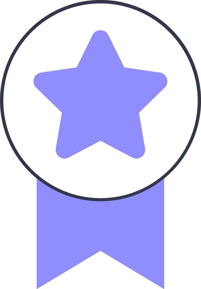 A star icon with a ribbon around it vector