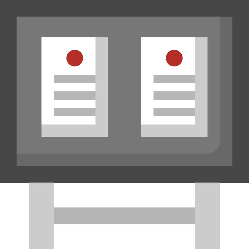 A voting machine with two red dots on it vector