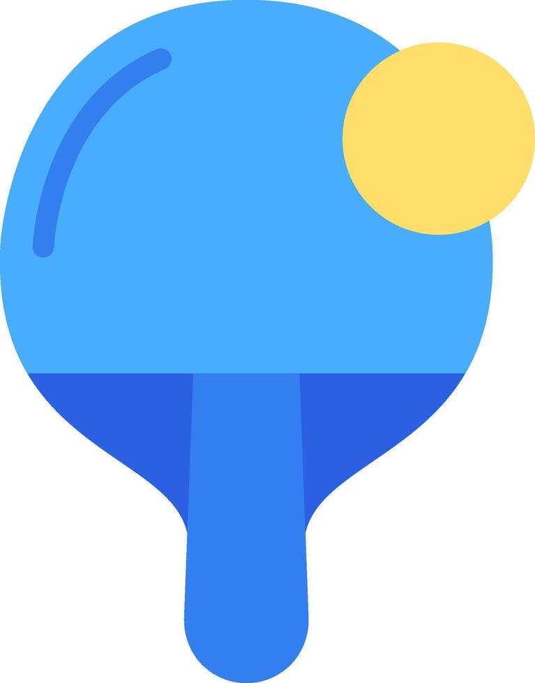 A ping pong paddle with a ball on top vector