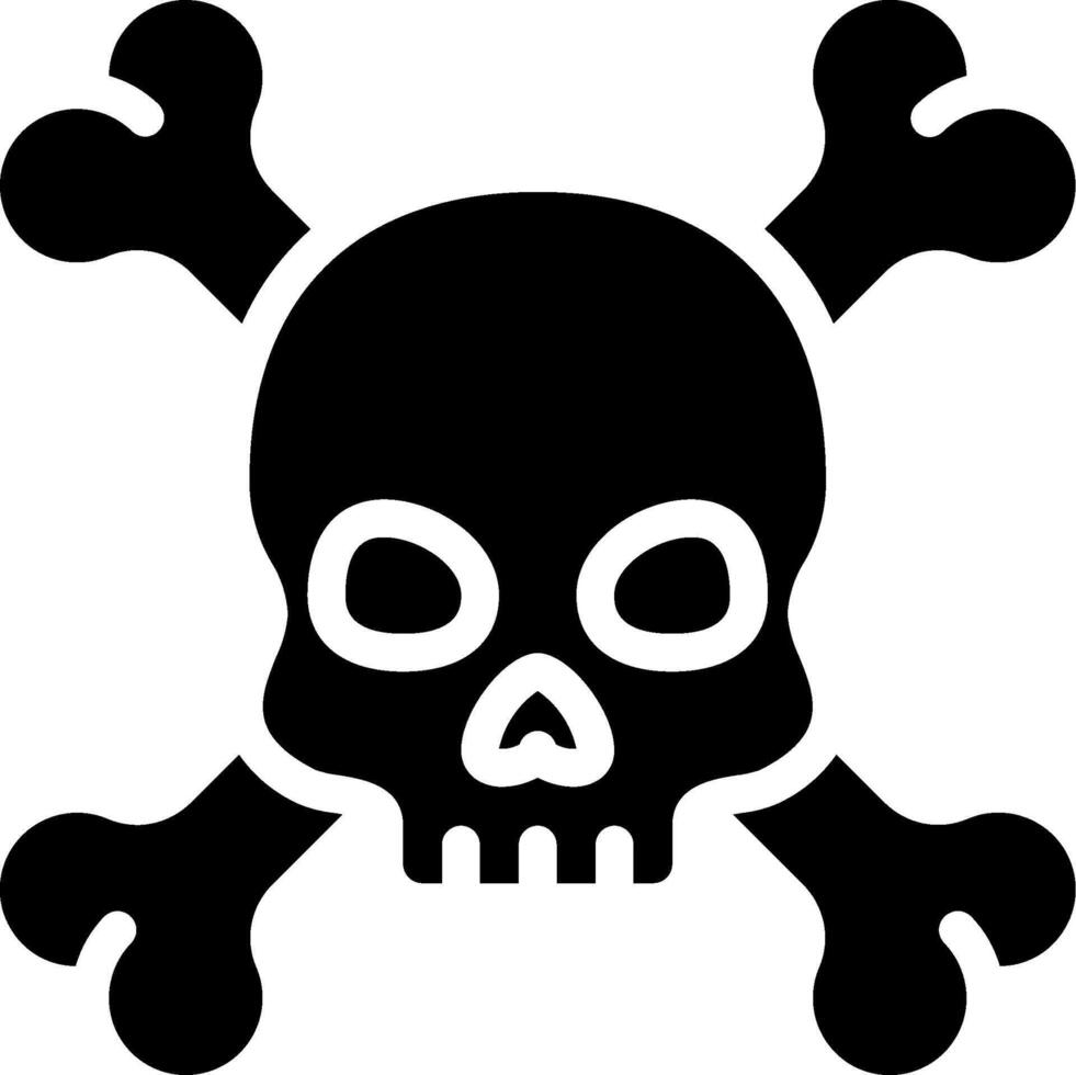 A skull and crossbones icon on a white background vector