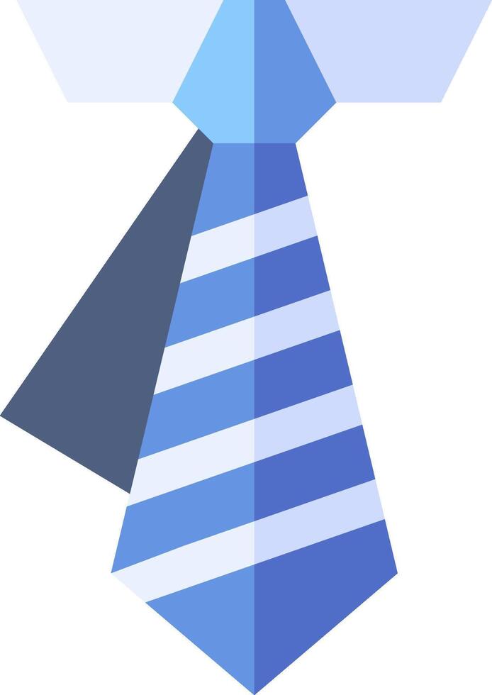 A blue tie with a white background vector