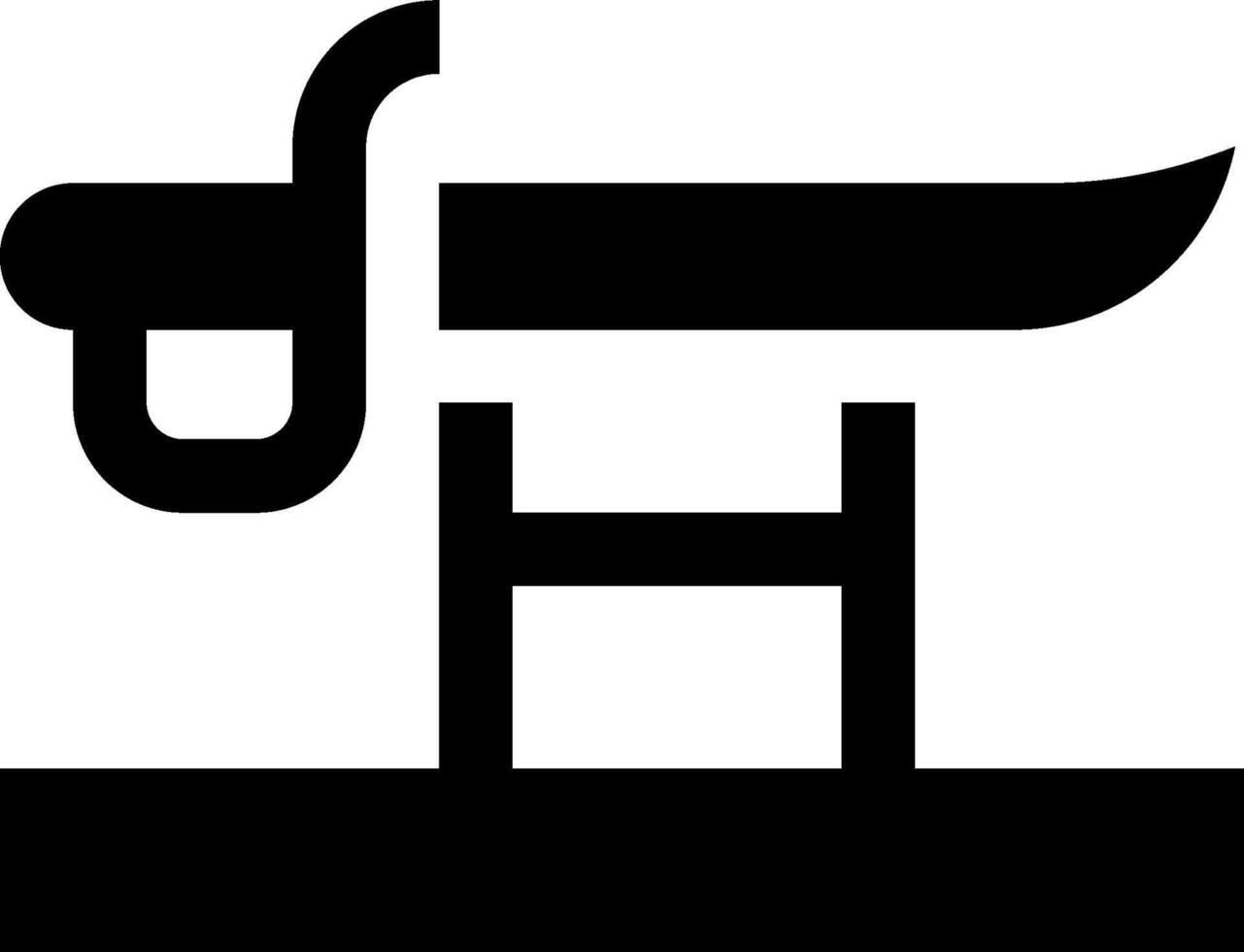 A black and white logo of a knife vector