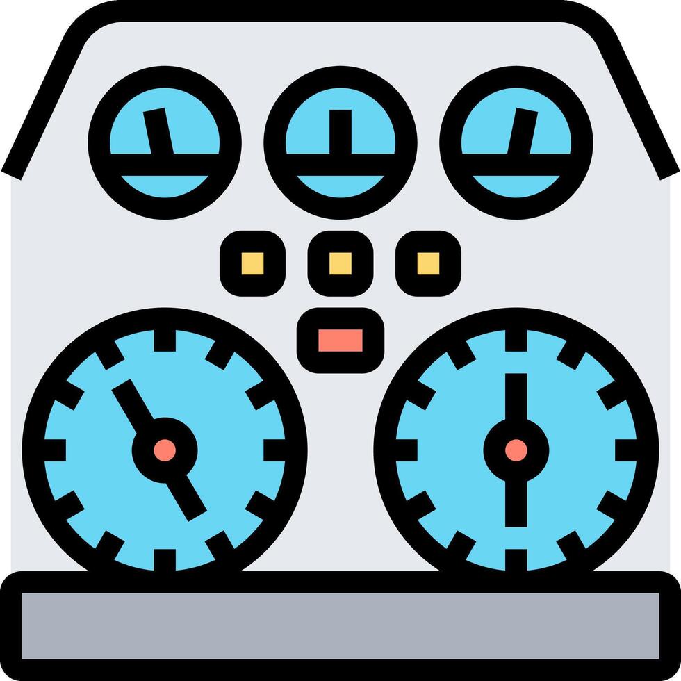A clock with three different clocks on it vector