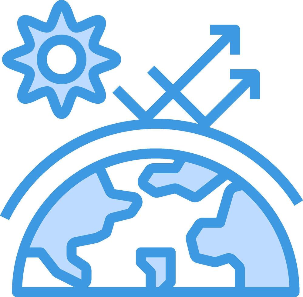 The earth is surrounded by a sun and arrows vector