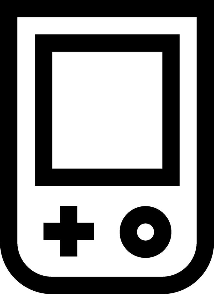 A black and white image of a game console vector