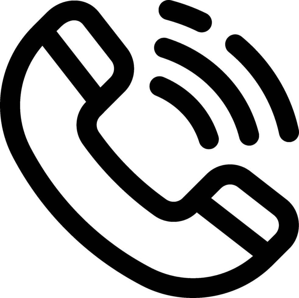 A phone icon with a phone receiver vector