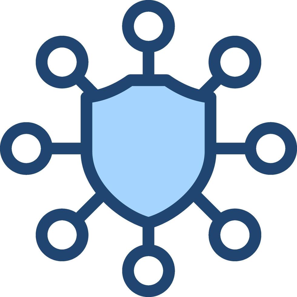 A shield with many circles around it vector