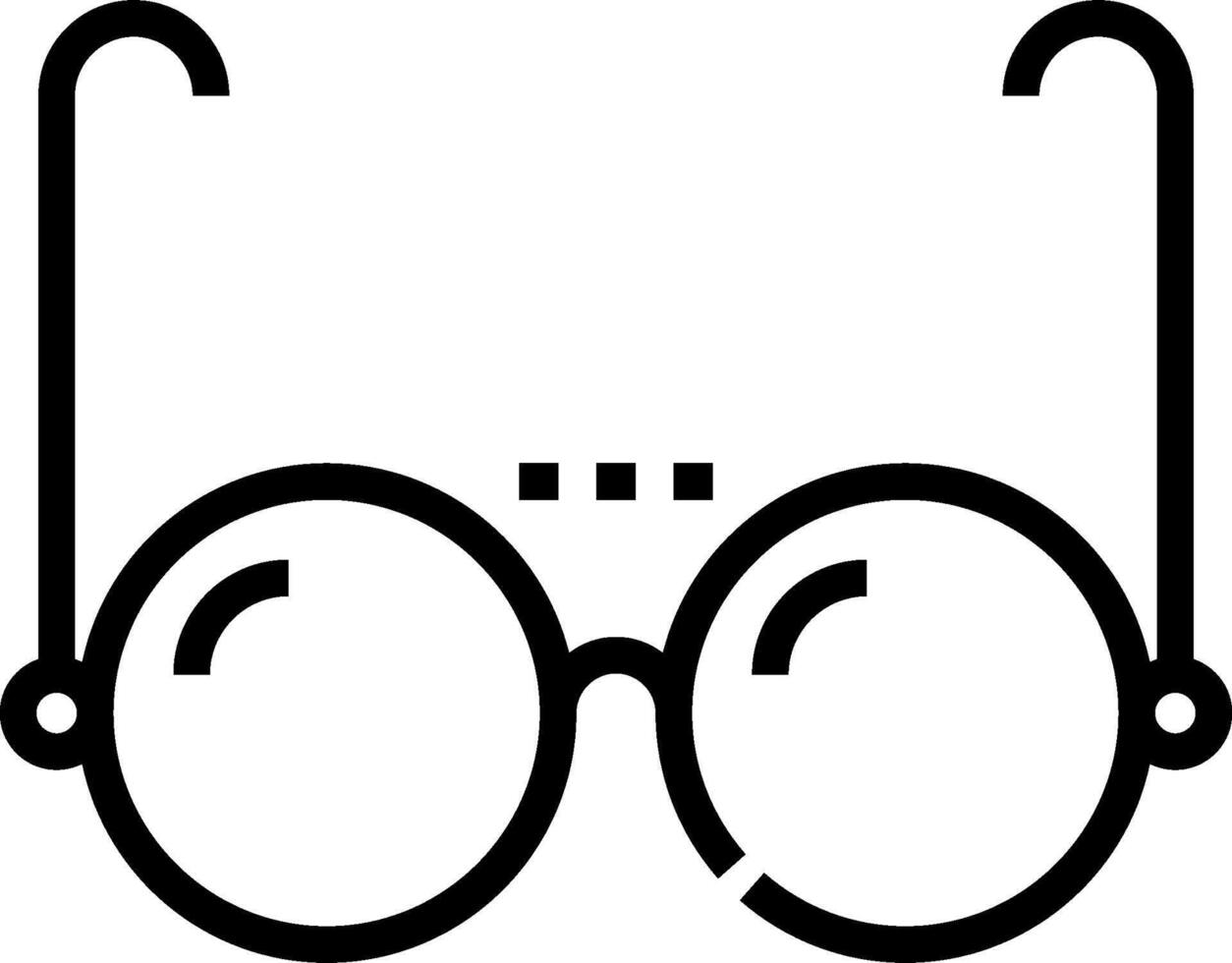 Glasses icon for a black and white image vector