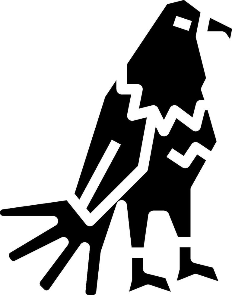 A black and white bird with a long tail vector