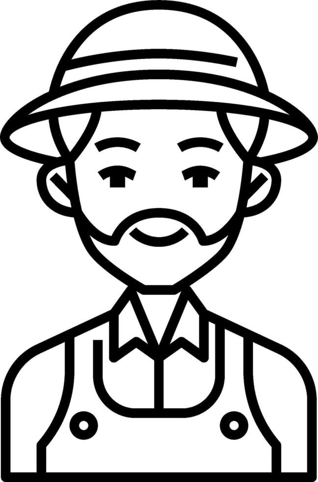 Farmer man icon illustration vector