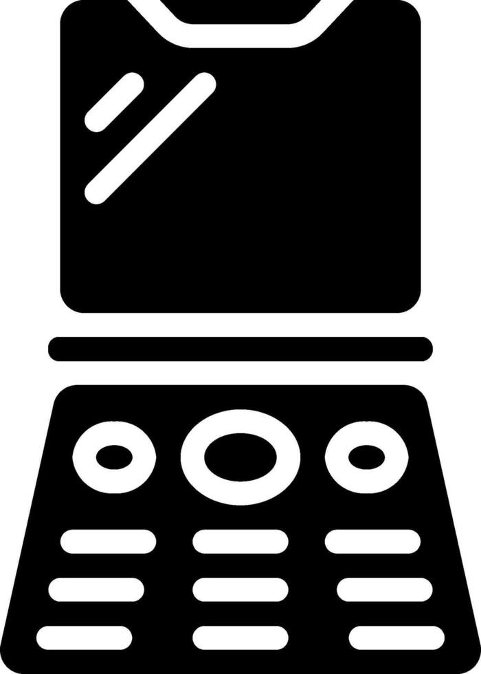 A black and white icon of a laptop vector