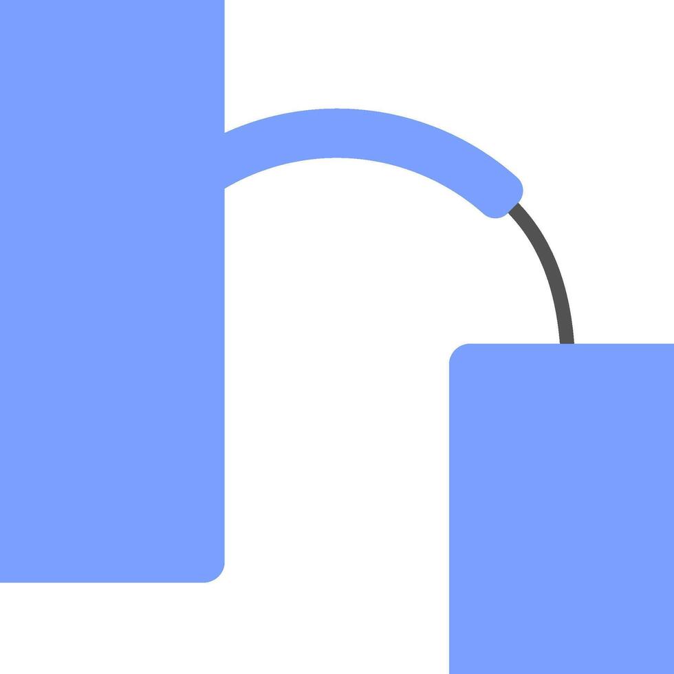 A blue and white logo with a blue and white wire vector