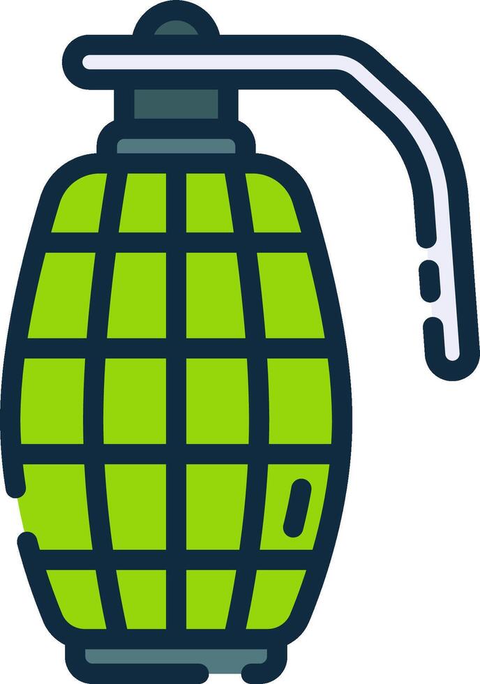 A green grenade icon on a white background vector