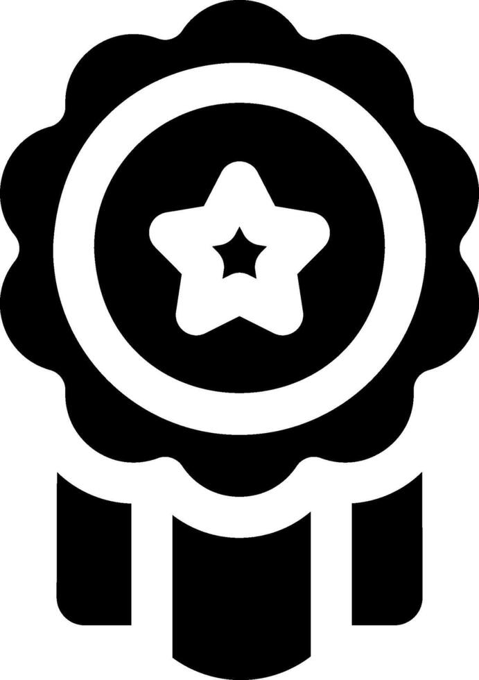 A black and white icon of a star vector