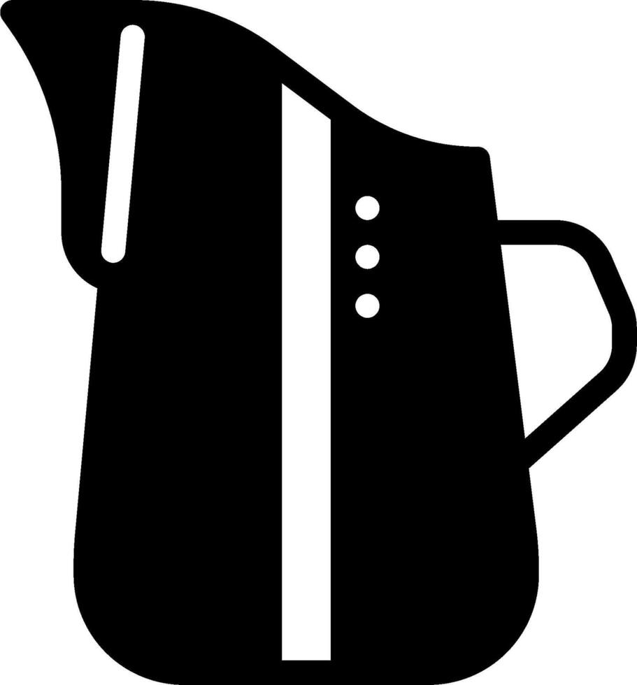 A black and white illustration of a kettle vector