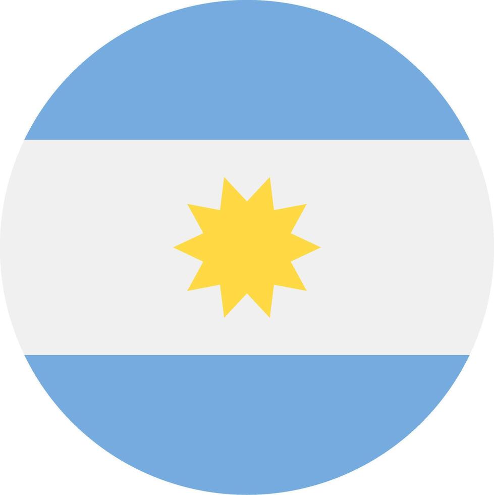 The flag of uruguay in a circle vector