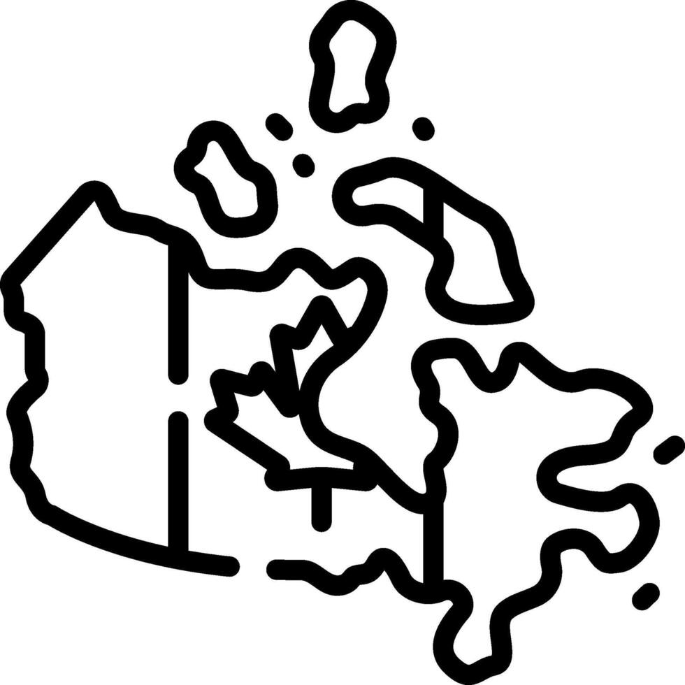 Canada map outline vector