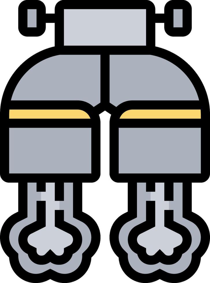 A pair of boots with two legs and one foot vector