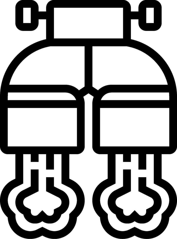 A black and white drawing of a pair of boots vector