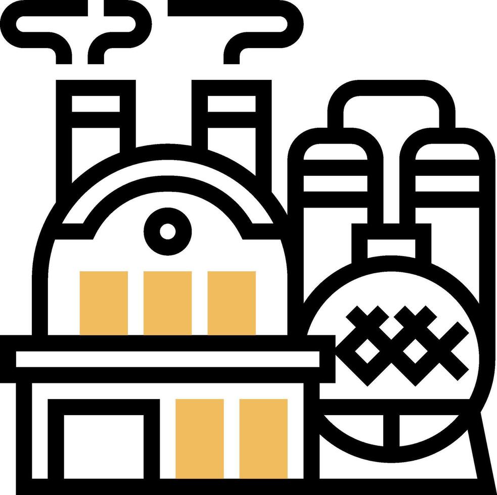A factory with a steam engine and a steam engine vector