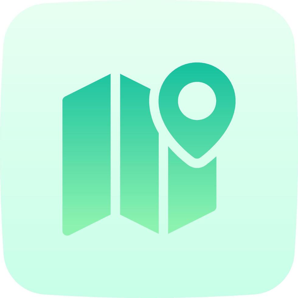 The icon for a map pin on a green background vector