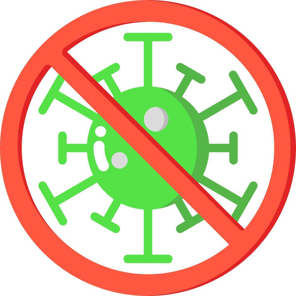 A sign that says no virus allowed vector