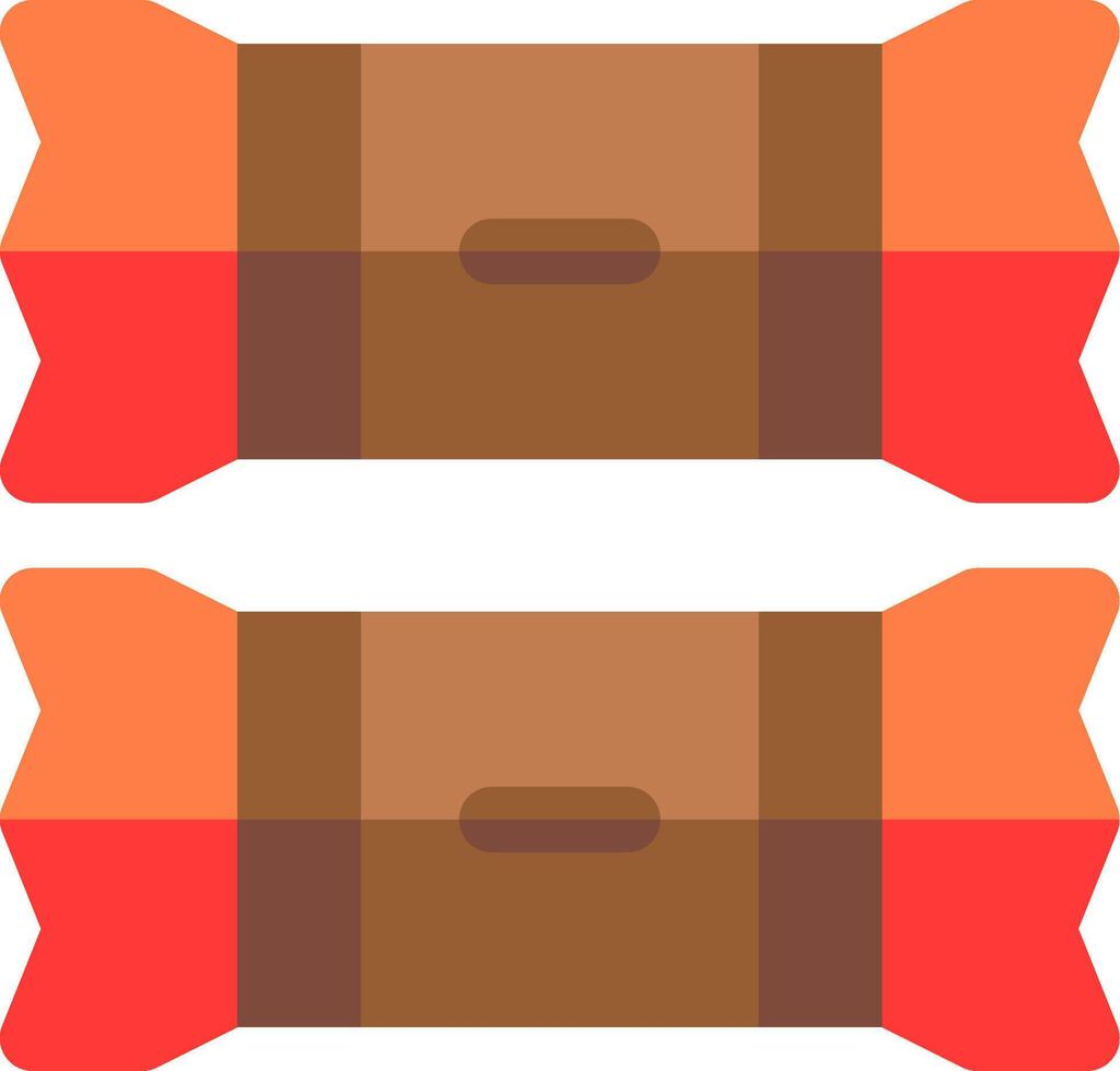 Two red and brown boxes with a red bow vector