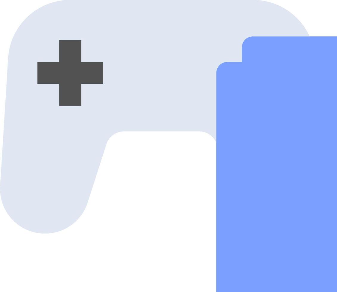 A game controller with a blue and white background vector