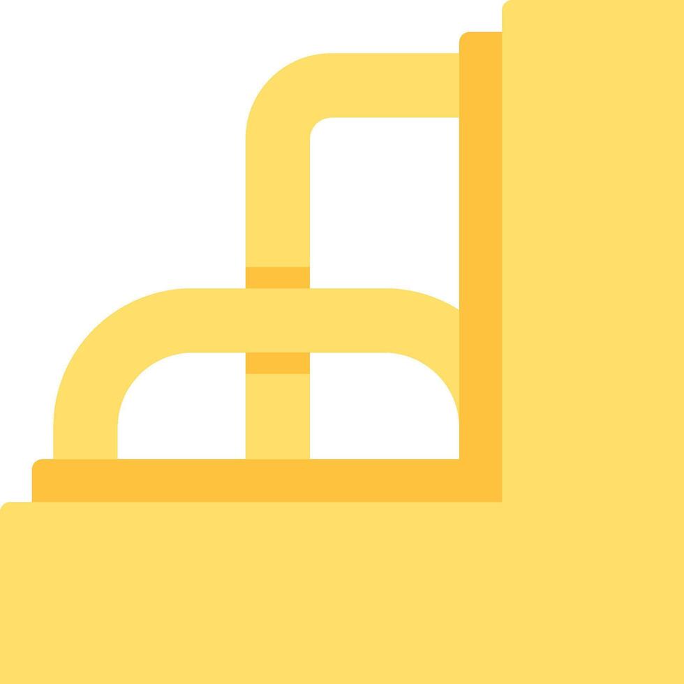 A yellow pipe with a yellow handle vector