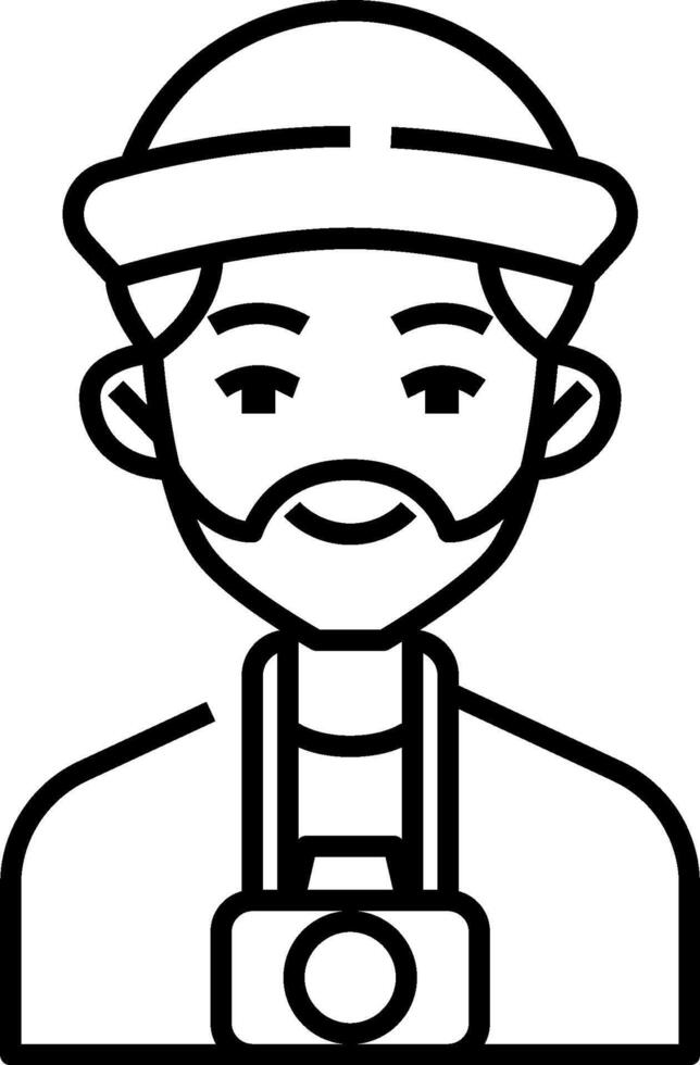 A man with a camera icon vector