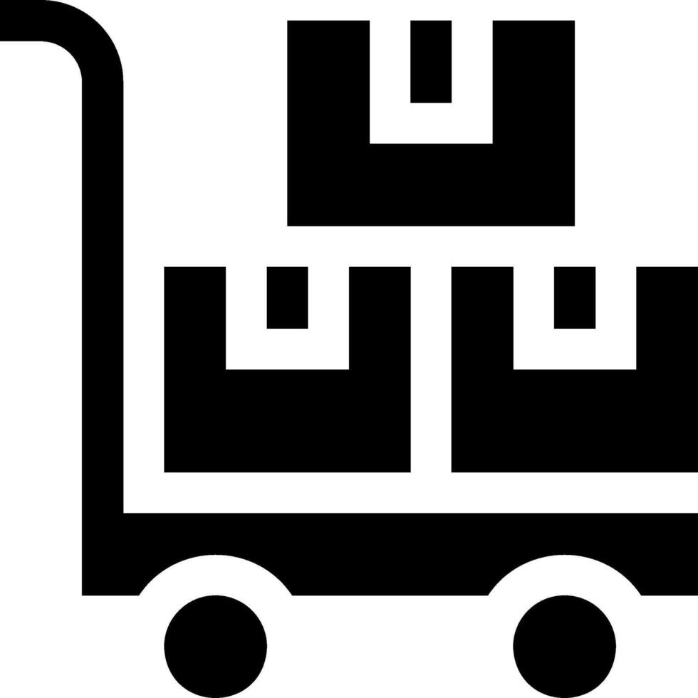 A black and white image of a shopping cart vector