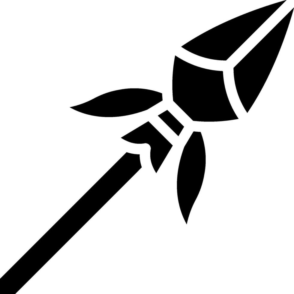 A black and white illustration of a spear vector
