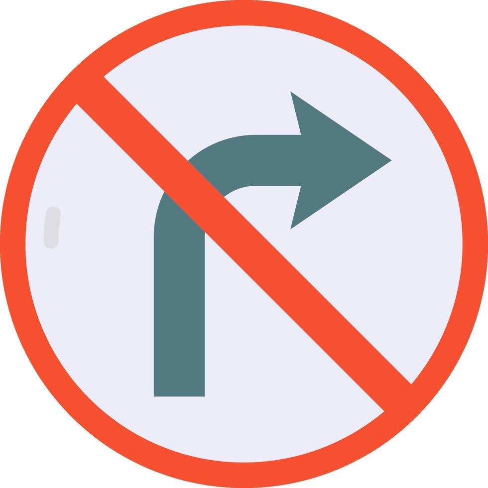 A no turn sign on a white background vector