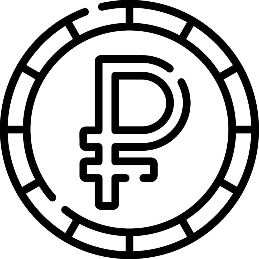 The symbol for the currency of the russian federation vector
