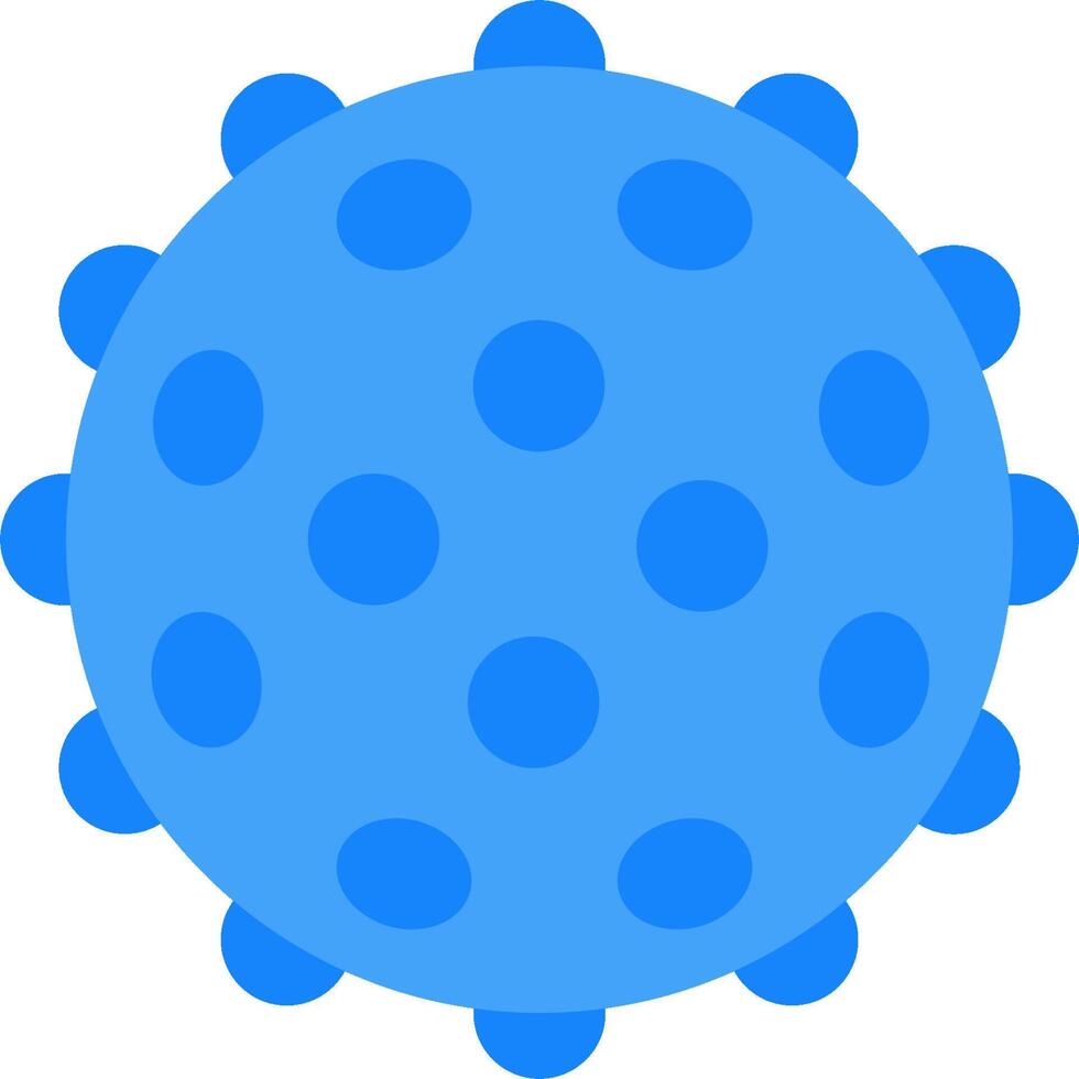 A blue polka dot virus icon vector