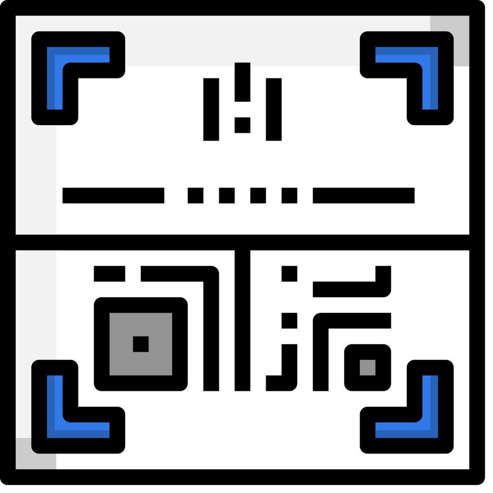 A square with a blue and white square vector