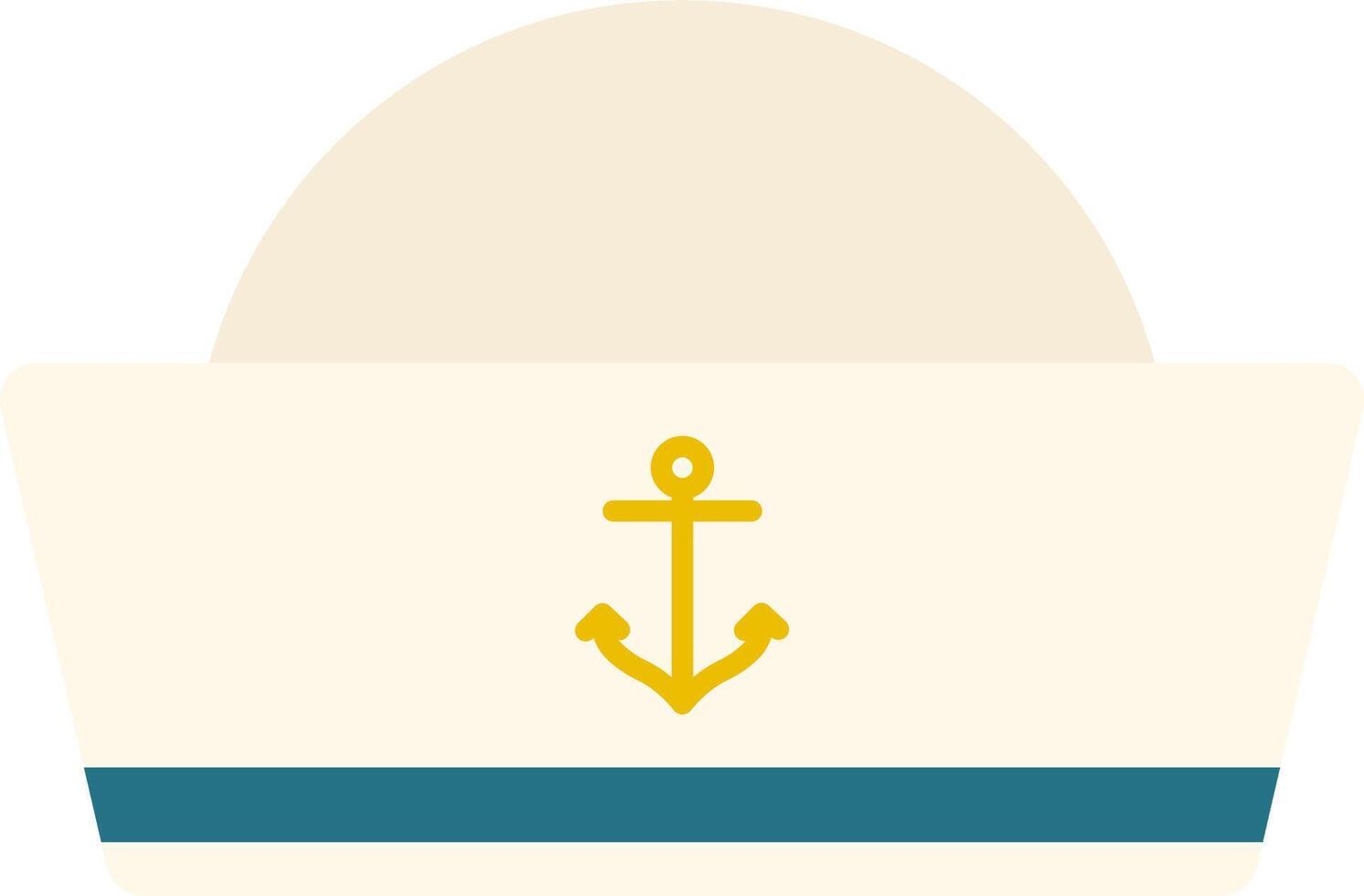 A sailor hat with an anchor on it vector