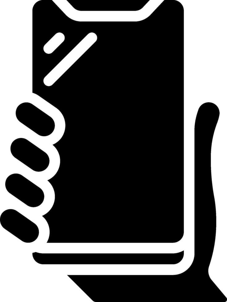A hand holding a book icon vector
