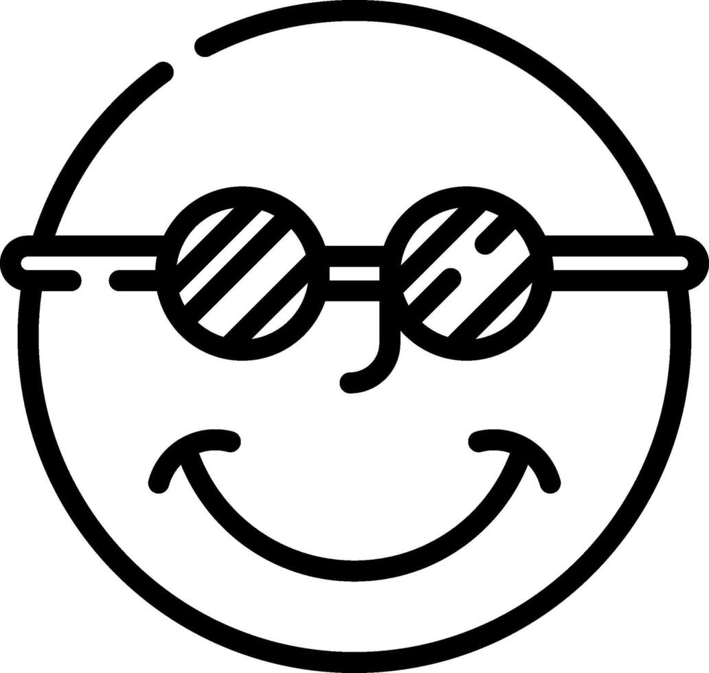 A smiley face with glasses on it vector