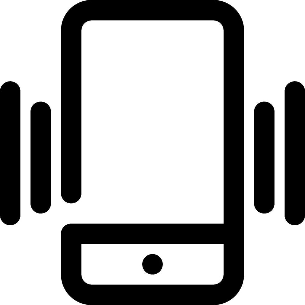 A black and white image of a phone with headphones vector