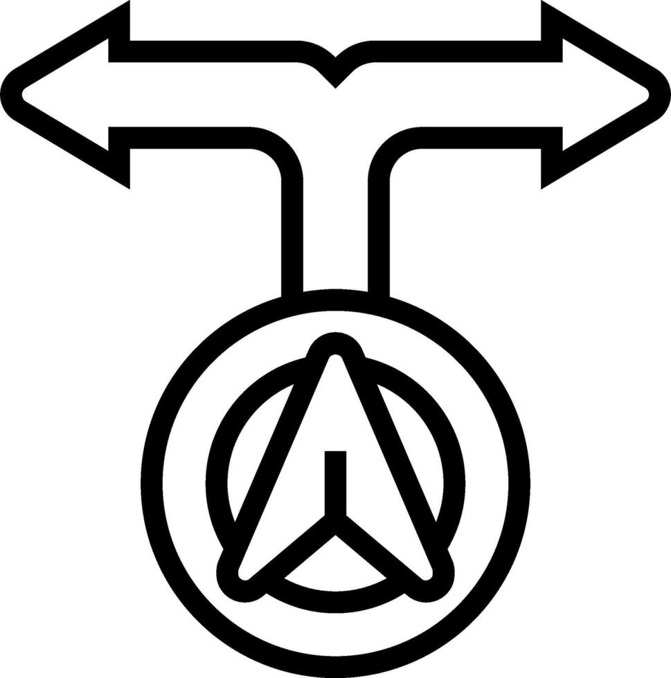 A black and white logo with a star and arrow vector