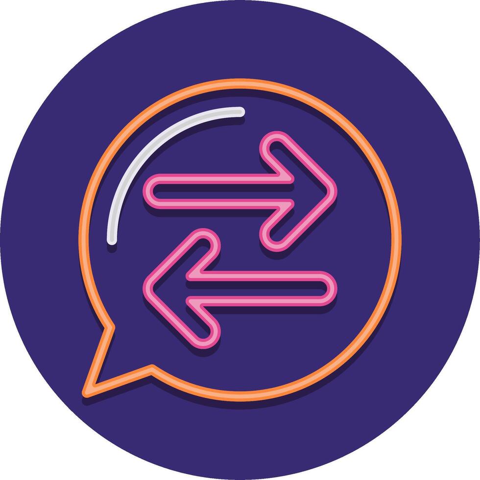 A purple circle with an arrow pointing to the right vector