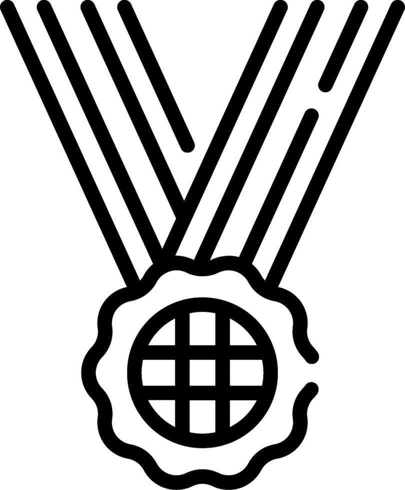 The medal is shown in black and white vector