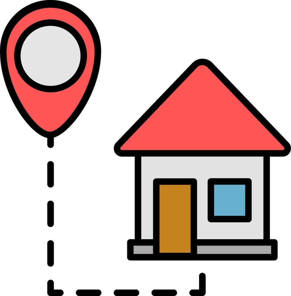 Home location icon vector