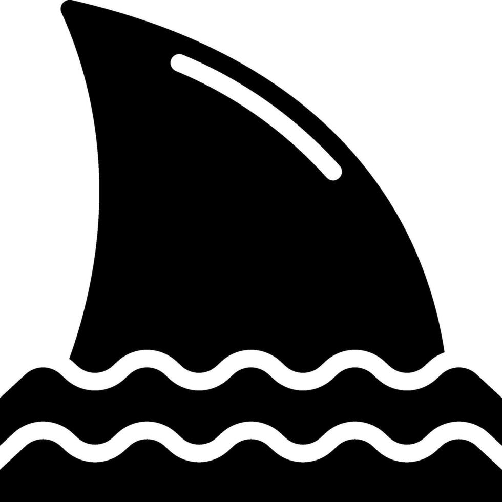 Shark fin icon vector