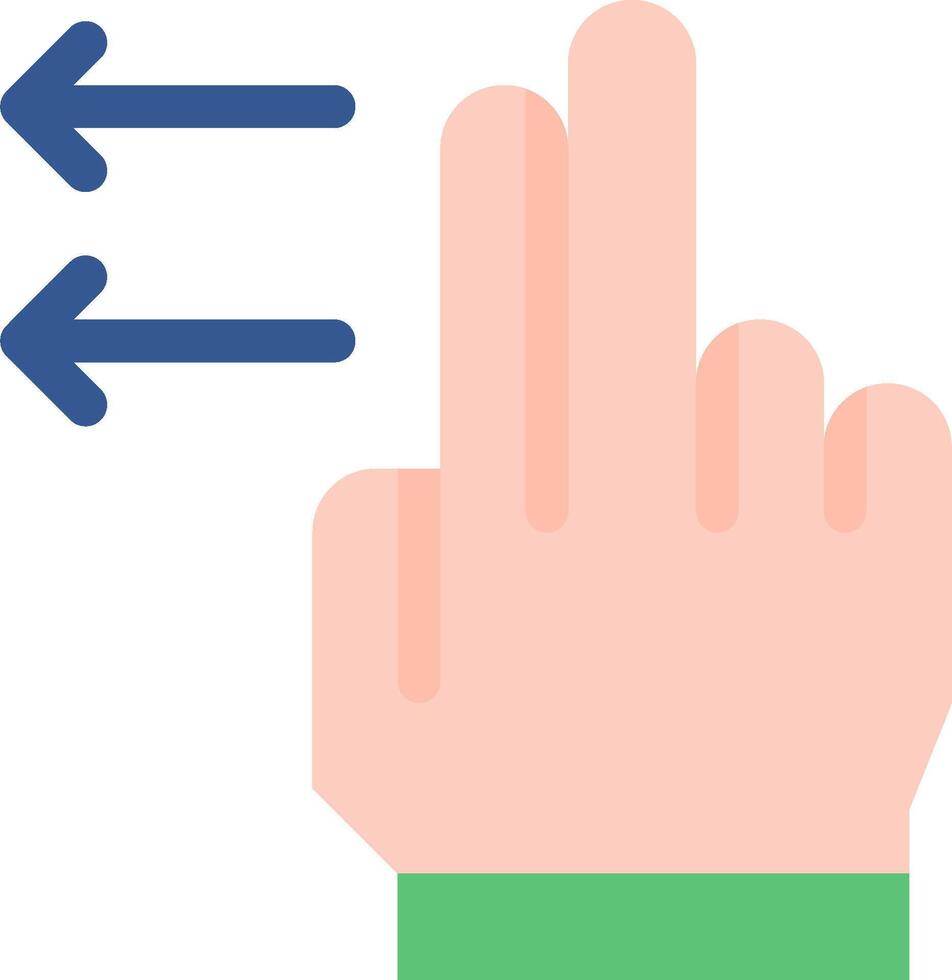A hand pointing to an arrow pointing to the right vector